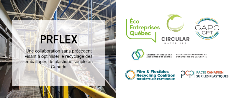 Des leaders de l’économie circulaire lancent PRFLEX, une collaboration sans précédent visant à optimiser le recyclage des emballages de plastique souple au Canada